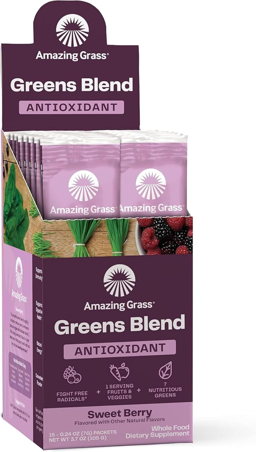 Amazing Grass - Greens Superfood Powder: Greens Powder with Digestive Enzymes & Probiotics, Organic Spirulina, Chlorella, and Beet Root Powder, Chocolate,